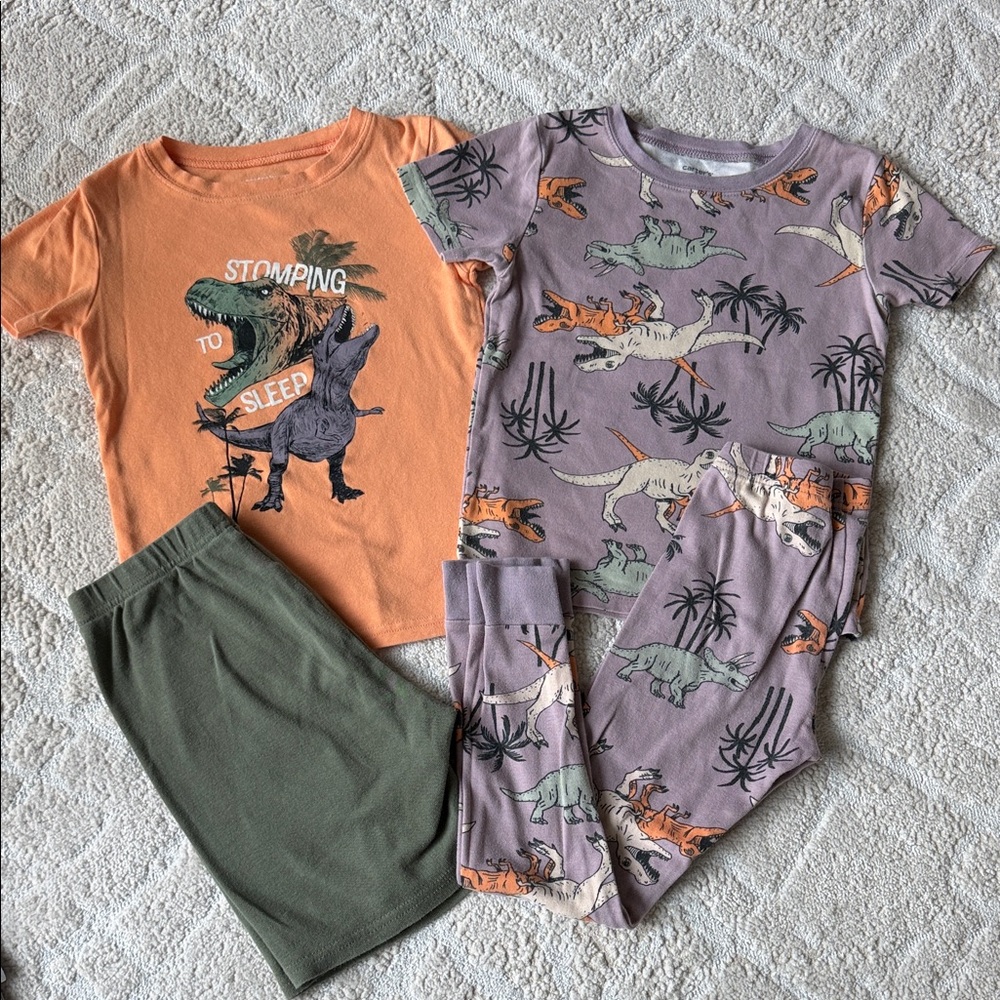 Carter’s Kids' Dinosaur Pajama Set - Orange & Purple size 7